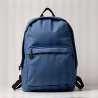 Mochila de tela reciclada azul con correas ajustables
